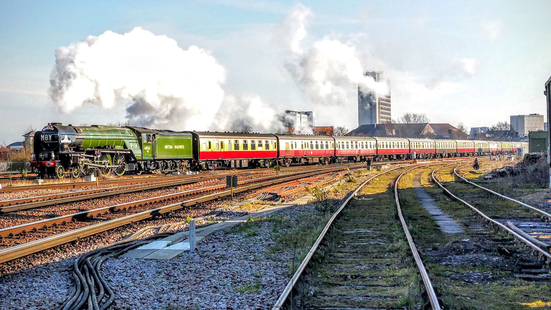 Steam rail service 60163 at Woking